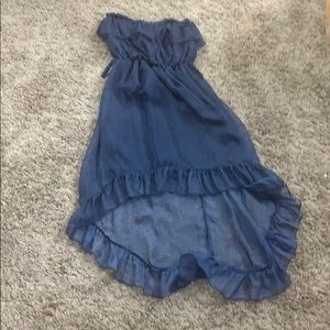 High low denim dress